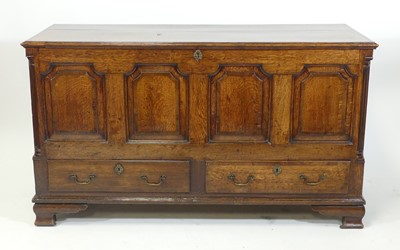 Lot 2588 - A George III North Country oak and mahogany...