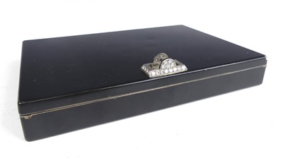 Lot 2416 - A Cartier silver and black enamel lady's...