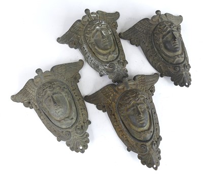 Lot 2410 - A set of four 19th century French bronze...