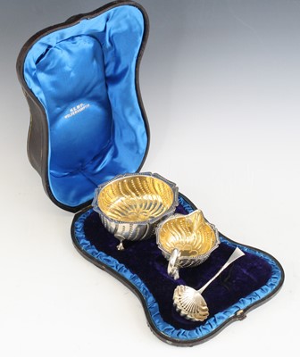 Lot 2150 - A late Victorian silver three-piece...