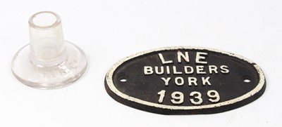 Lot 44 - Two Northeastern pieces of railwayana,...