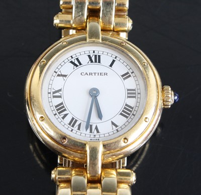 Lot 2383 - An 18ct yellow gold lady's Cartier Panthere...