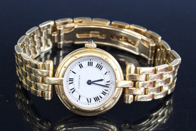 Lot 2383 - An 18ct yellow gold lady's Cartier Panthere...
