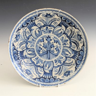 Lot 2072 - A Dutch Delft tin-glazed eathenware charger,...