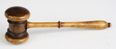 Lot 2404 - A turned yew wood auctioneer's gavel, 20th...