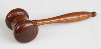 Lot 2404 - A turned yew wood auctioneer's gavel, 20th...