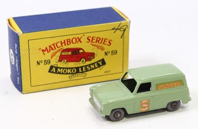 Lot 1528 - Matchbox Lesney No.59 Ford Singer Van in Sage...