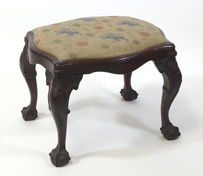 Lot 2587 - A mahogany dressing stool in the mid-18th...