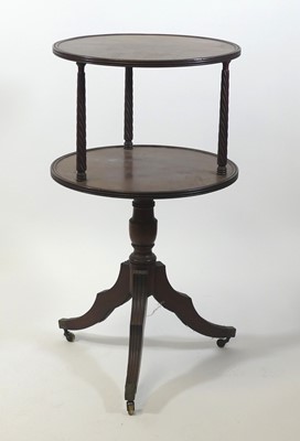 Lot 2595 - A Regency mahogany pedestal two-tier dumb...