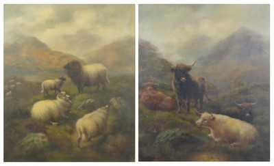 Lot 2478 - John Shirley Fox (1860-1939) - Pair; Sheep and...