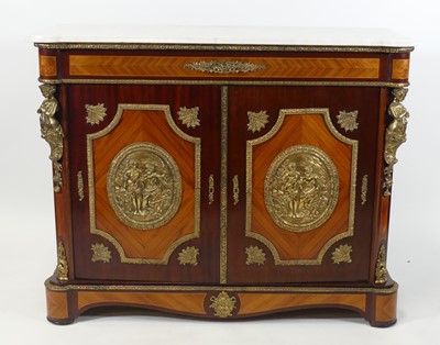 Lot 2617 - A French kingwood and gilt metal mounted side...