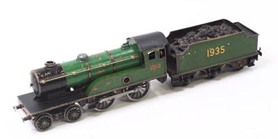 Lot 198 - Possibly long-ago kit built 4-4-0 loco &...