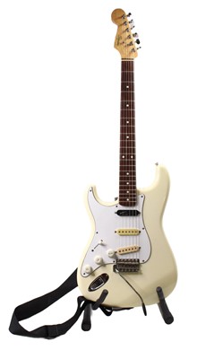 Lot 644 - A Fender Squier Stratocaster left handed...