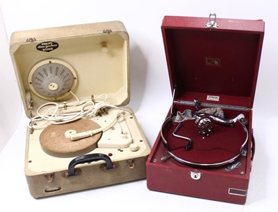 Lot 612 - His Master's Voice portable wind-up gramophone...