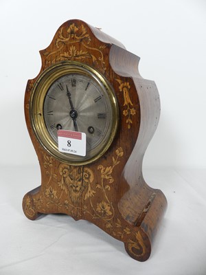 Lot 8 - An early 20th century mahogany mantel clock,...