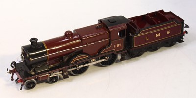 Lot 123 - Hornby clockwork 4-4-0 loco & tender LMS...