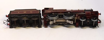 Lot 123 - Hornby clockwork 4-4-0 loco & tender LMS...