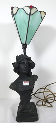 Lot 17 - A 20th century figural table lamp, having a...