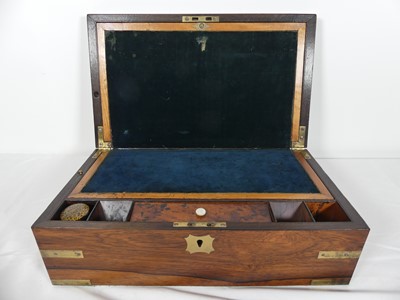 Lot 29 - A 19th century rosewood and brass mounted...