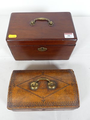 Lot 38 - A 19th century mahogany box, having a brass...