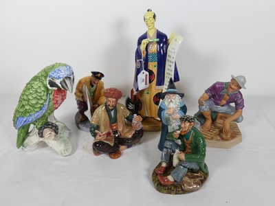 Lot 46 - A collection of Royal Doulton pottery figures...