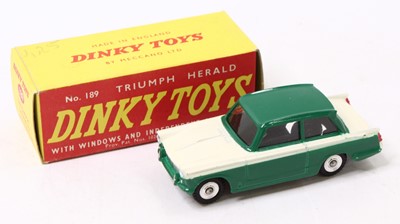 Lot 1105 - Dinky Toys No. 189 Triumph Herald comprising...