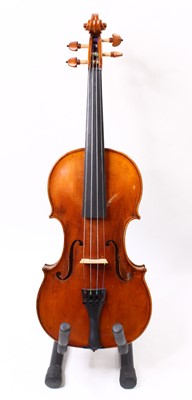 Lot 642 - A modern Baroque 3¾ violin, having a two-piece...