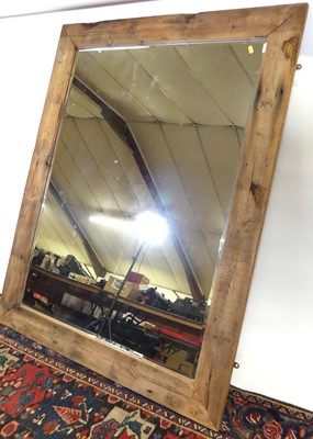 Lot 1172 - A contemporary rustic pine framed rectangular...