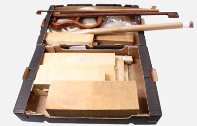 Lot 687 - A collection of violin making components to...