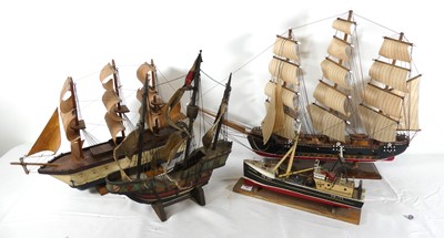 Lot 58 - A collection of four various wooden models of...