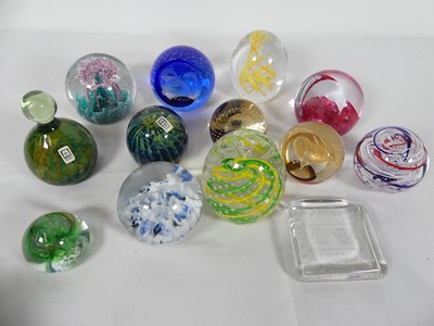 Lot 68 - A collection of various coloured glass...