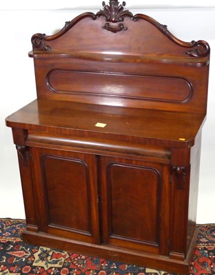 Lot 1197 - A mid-Victorian mahogany ledgeback chiffonier,...