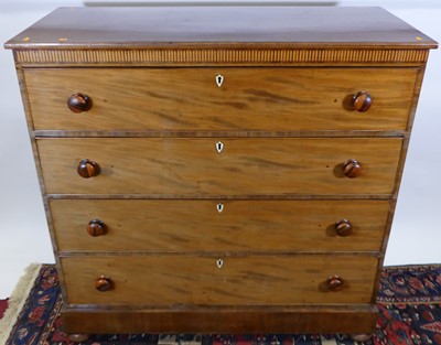 Lot 1200 - A mid-Victorian mahogany and satinwood inlaid...