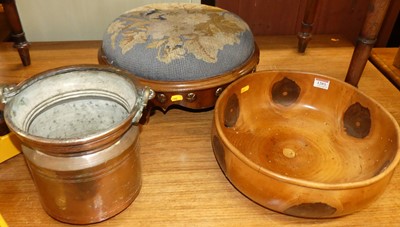 Lot 1203 - A Victorian walnut and brass applied circular...