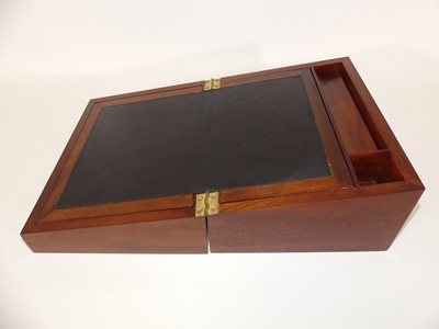 Lot 116 - A mahogany and cross banded writing slope,...