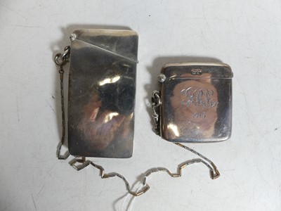 Lot 324 - A George V silver pocket card case, Birmingham...