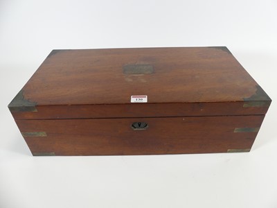 Lot 130 - A 19th century mahogany and brass mounted...