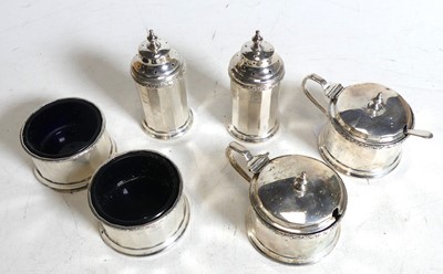 Lot 325 - A Victorian silver table cruet set, comprising...