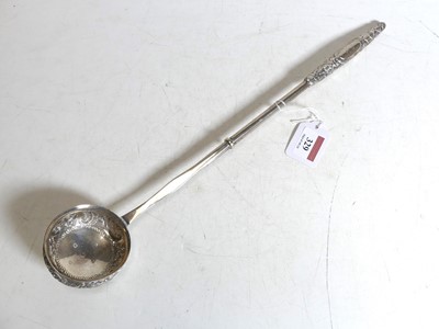 Lot 329 - A George III silver toddy ladle, Edinburgh...