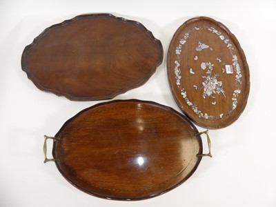 Lot 134 - A Chinese mother of pearl inlaid hardwood...