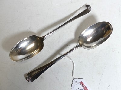 Lot 340 - A pair of Edward VII silver tablespoons,...