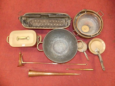 Lot 163 - A collection of Victorian and later metal...