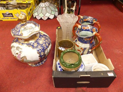 Lot 162 - Mixed glass, ceramics and metal wares, to...