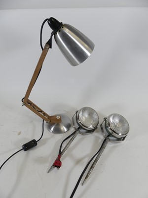 Lot 158 - A modern angle poise desk lamp, together with...