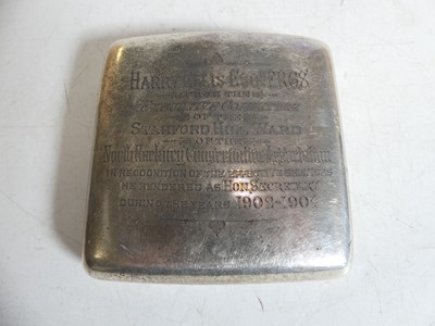 Lot 343 - An Edward VII silver pocket cigarette case,...