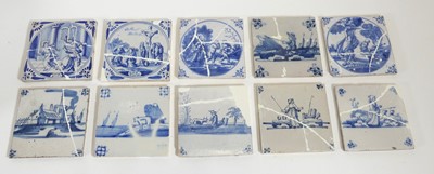 Lot 201 - A collection of ten 18th century Dutch Delft...