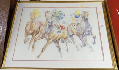 Lot 1006 - Jacquie Jones (b.1961) - Racehorses with...