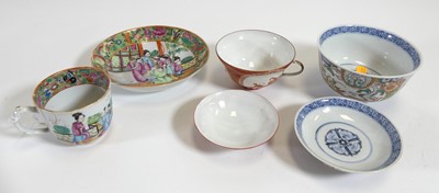 Lot 197 - A 19th century Chinese Canton cup and saucer,...