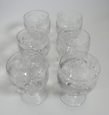 Lot 198 - A set of six Royal Brierley cut crystal...