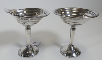 Lot 226 - A pair of continental white metal comports,...